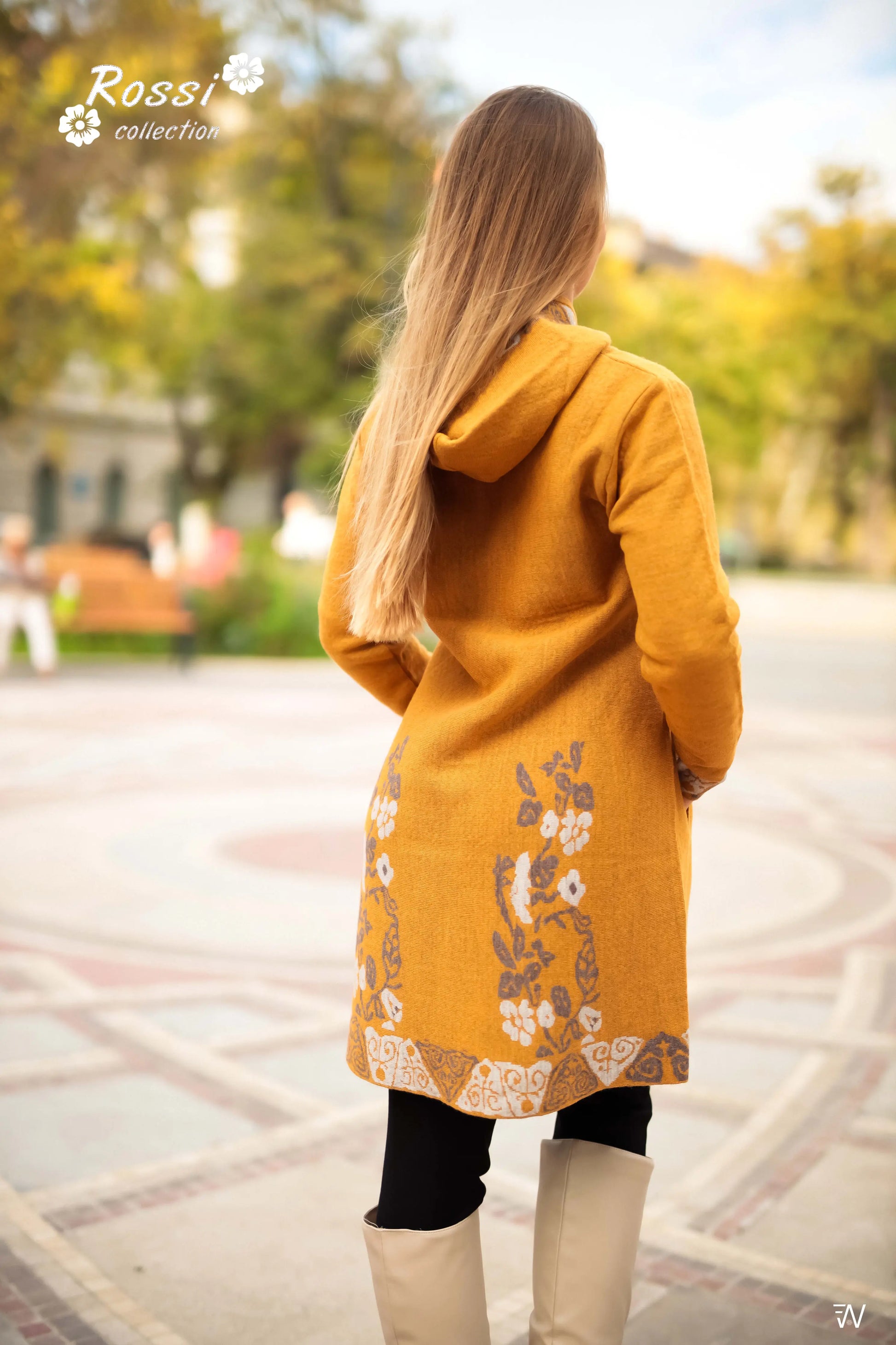 Lightweight mustard yellow coat for cool weather.