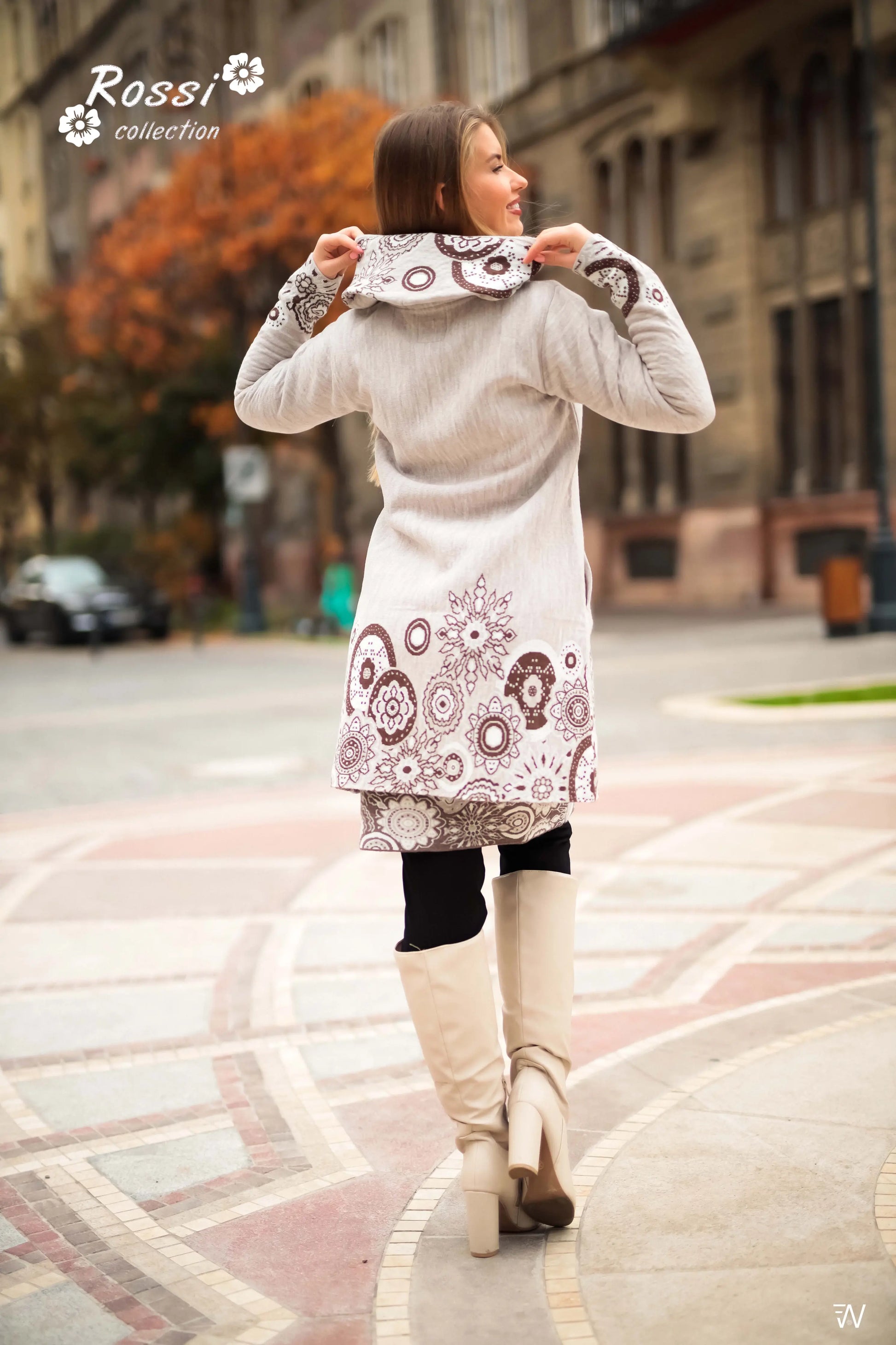 Stylish Slavica coat for cool weather layering.